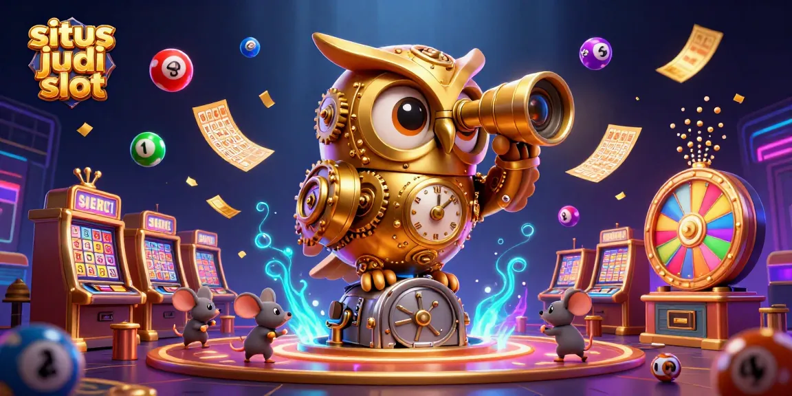 Raih kemenangan di situs judi slot dengan ilustrasi 3D penuh warna dan suasana kasino yang menggembirakan.