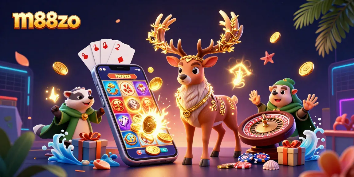 Engage with thrilling m88zo experiences featuring dynamic casino games and vibrant characters in a rich visual scene.