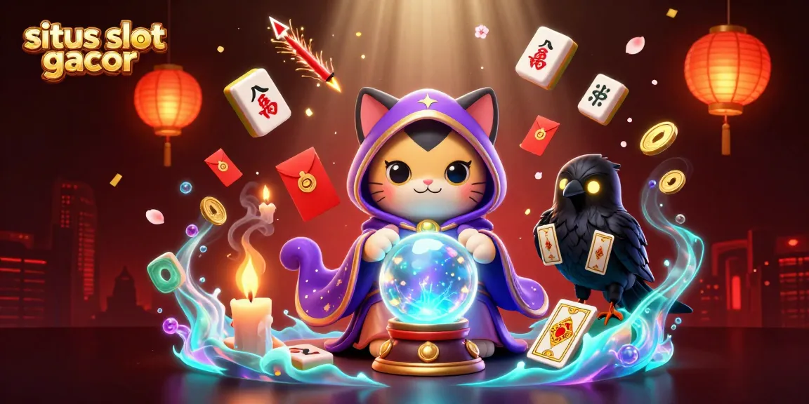 Experience the magic of situs slot gacor with a vibrant casino-themed illustration featuring enchanting characters.