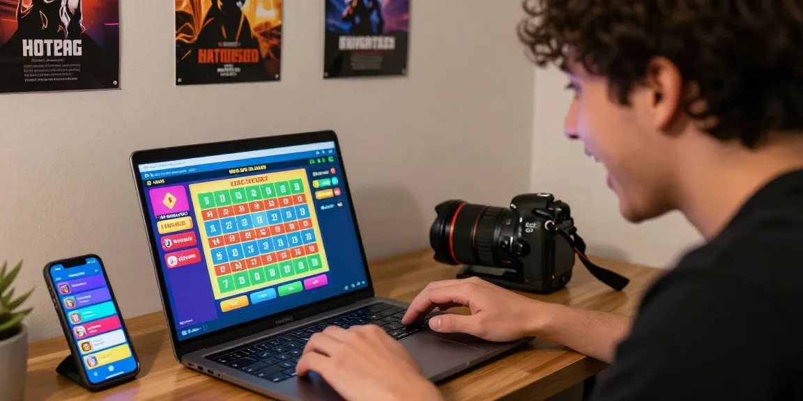 Pengguna diana4d menikmati permainan togel online dengan antusias di laptop.